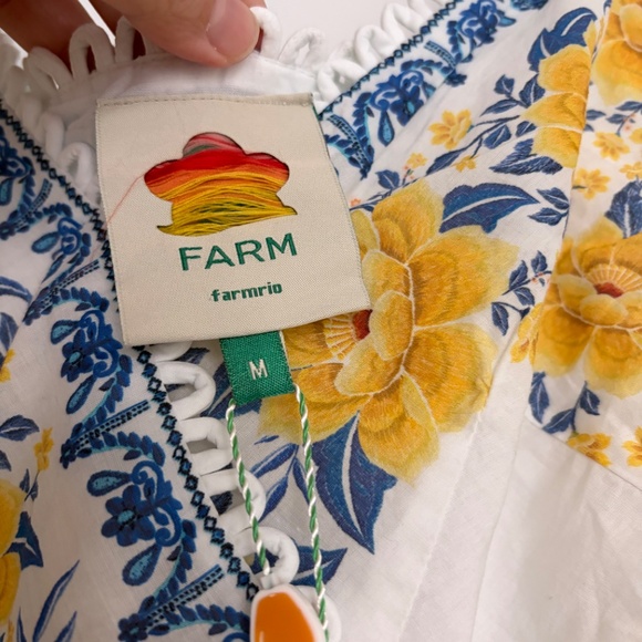 Floral Wrap Top with Yellow and Blue Accents - Picture 4 of 5